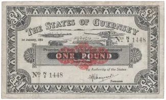 Guernsey 1 Pound, 1943 obverse