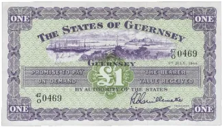 Guernsey 1 Pound, 1945-1966 obverse
