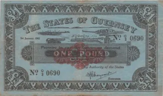Guernsey 1 Pound, 1945 obverse