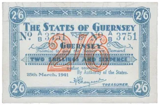Guernsey 2 Shillings 6 Pence, 1941-1943 obverse