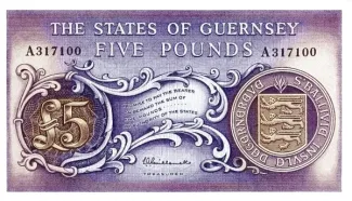 Guernsey 5 Pounds, 1969-1975 obverse