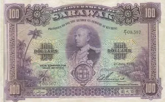 British Malaysia 100 Dollars, 1929 image