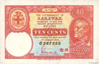 British Malaysia 10 Cents, 1940 image