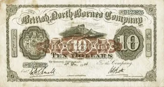 British Malaysia 10 Dollars, 1927 image