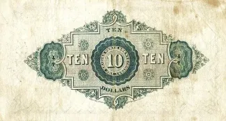 British Malaysia 10 Dollars, 1896-1927 reverse