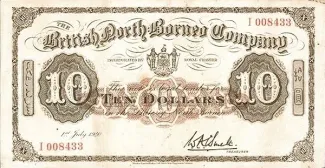 British Malaysia 10 Dollars, 1940 image
