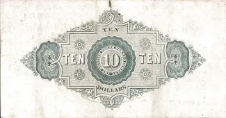 British Malaysia 10 Dollars, 1940 reverse
