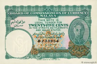 British Malaysia 25 Cents, 1940 image