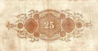 British Malaysia 25 Dollars, 1940 reverse