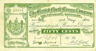 British Malaysia 50 Cents, 1910 image