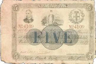 British Malaysia 5 Dollars, 1877 image