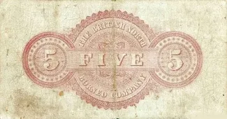 British Malaysia 5 Dollars, 1901-1926 (1890-1926) reverse
