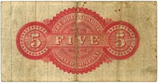 British Malaysia 5 Dollars, 1940 reverse