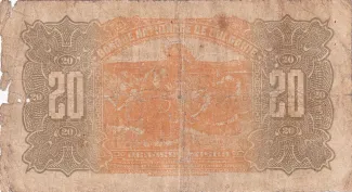 Bulgaria 20 Leva, 1922 reverse