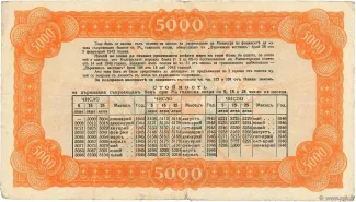Bulgaria 5.000 Leva, 1944 reverse