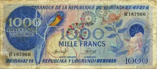 Burundi 1.000 Francs, 1968-1976