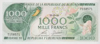 Burundi 1.000 Francs, 1977-1991