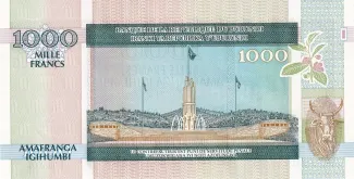 Burundi 1.000 Francs, 2009 reverse