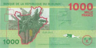 Burundi 1.000 Francs, 2015 reverse
