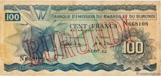 Burundi 100 Francs, 1964