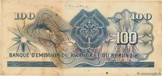 Burundi 100 Francs, 1964 reverse