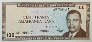 Burundi 100 Francs, 1968-1975