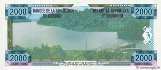 Burundi 2.000 Francs, 2001 reverse