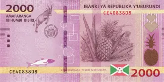 Burundi 2.000 Francs, 2015-2023