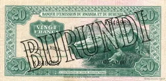 Burundi 20 Francs, 1964