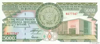 Burundi 5.000 Francs, 1997