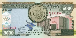 Burundi 5.000 Francs, 2008-2013