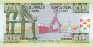 Burundi 5.000 Francs, 2008-2013 reverse