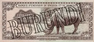 Burundi 500 Francs, 1964