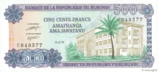 Burundi 500 Francs, 1979-1980