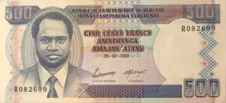 Burundi 500 Francs, 1995