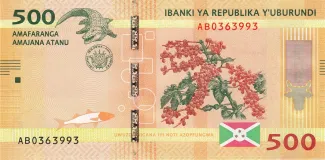 Burundi 500 Francs, 2015-2023