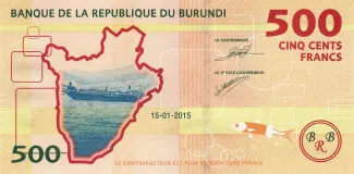Burundi 500 Francs, 2015-2023 reverse
