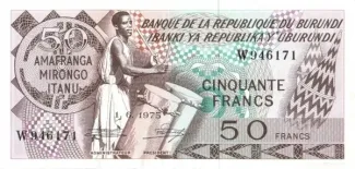 Burundi 50 Francs, 1975