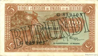 Burundi 5 Francs, 1964