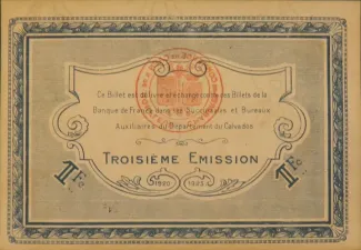 French notgeld 1 Franc, 1918 reverse