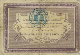 French notgeld 1 Franc, 1920 reverse