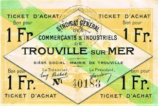French notgeld 1 Franc, 1920 image