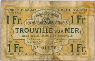 French notgeld 1 Franc, 1920 image