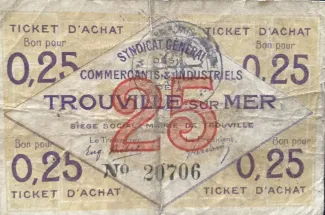 French notgeld 25 Centimes, 1920 image