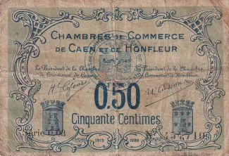 French notgeld 50 Centimes, 1920 image