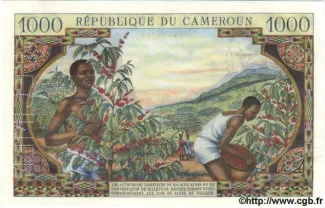 Cameroon 1.000 Francs, 1961 reverse