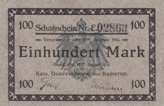Cameroon 100 Marks, 1914 image