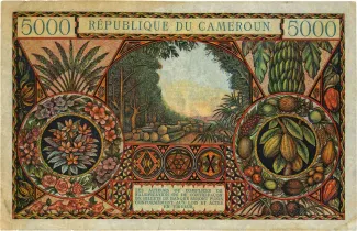 Cameroon 5.000 Francs, 1961 reverse
