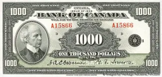 Canada 1.000 Dollars, 1935