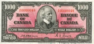 Canada 1.000 Dollars, 1937